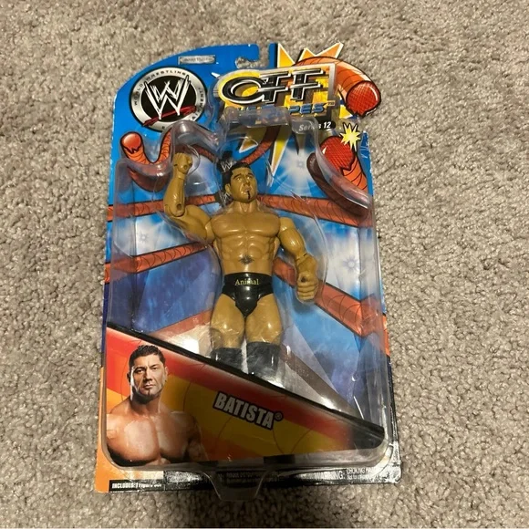 JAKKS WWF WWE OFF THE ROPES SERIES 12 BATISTA FIGURE SEALED - Picture 1 of 3